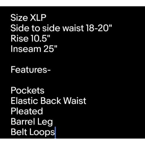 New Halara Black Mid Rise Pocket Barrel Leg Work Pants Sz XLP - Picture 7 of 7